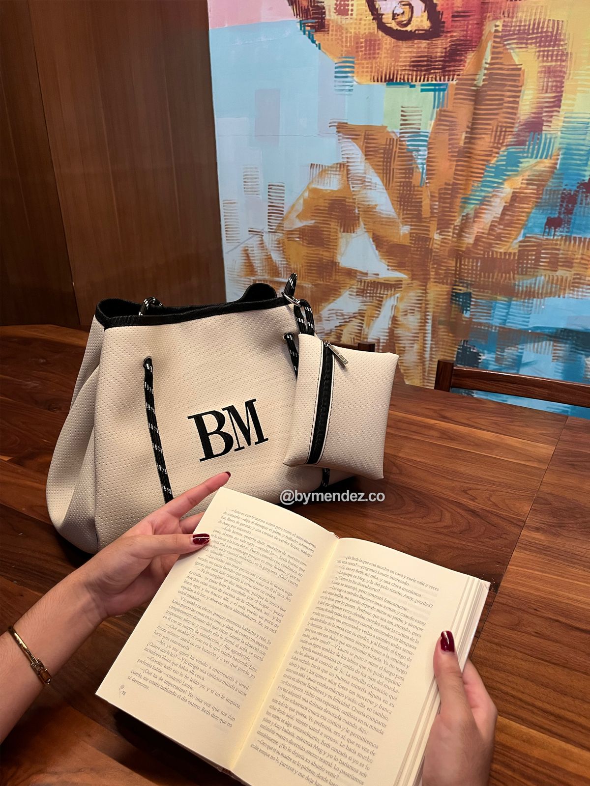 Bolso Tote Bag Beige | Personalizado con Iniciales