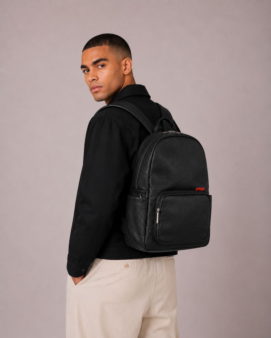 Morral Classic PRO Black Premium en cuero vegano BYMENDEZ