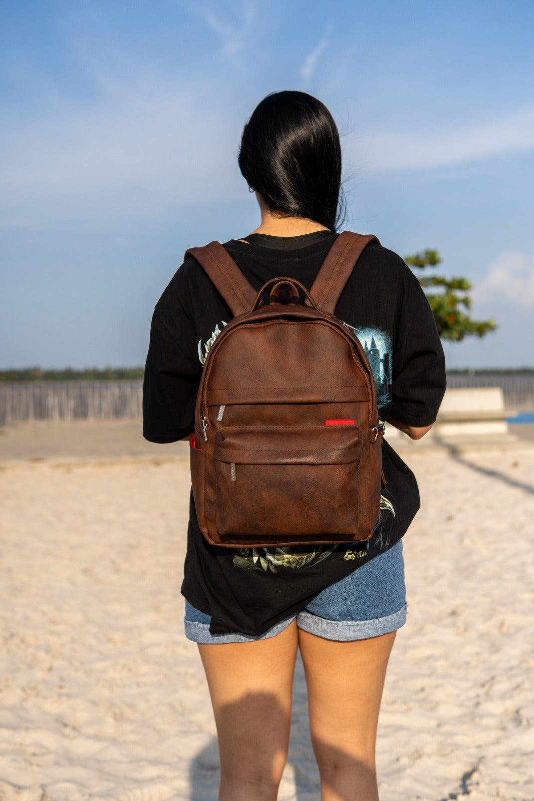 Bolso Niva Classic Brown Texture Premium