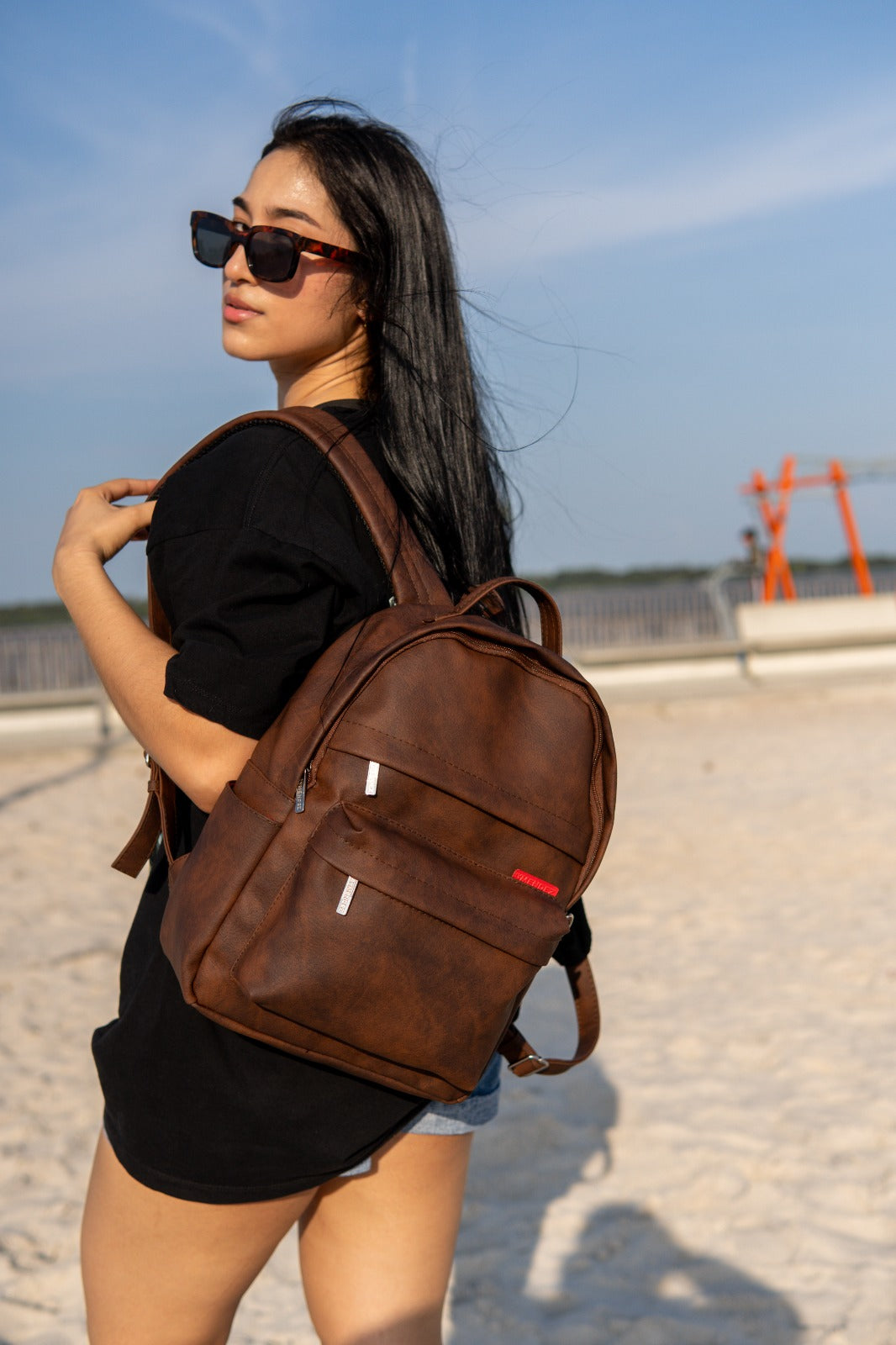 Bolso Niva Classic Brown Texture Premium