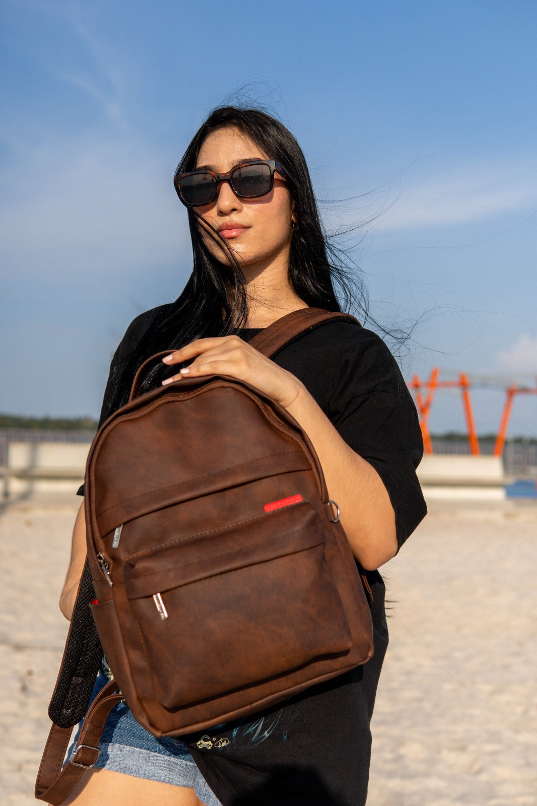 Bolso Niva Classic Brown Texture Premium