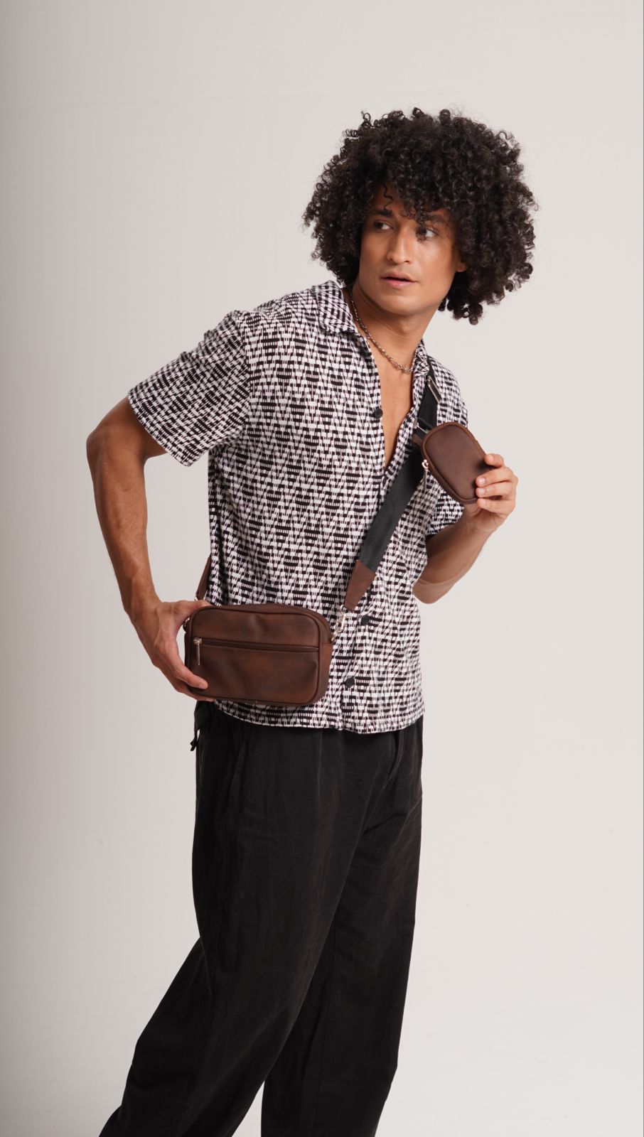 Square Bag Brown Texture Premium | BYMENDEZ