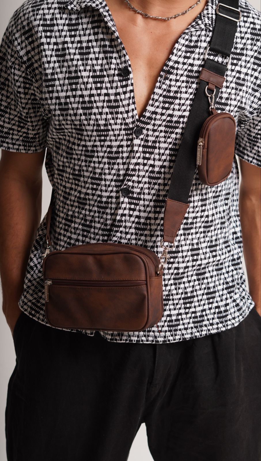 Square Bag Brown Texture Premium | BYMENDEZ