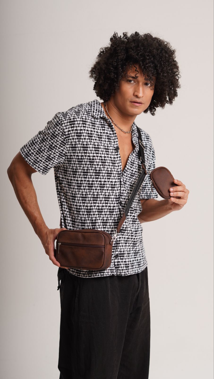 Square Bag Brown Texture Premium | BYMENDEZ