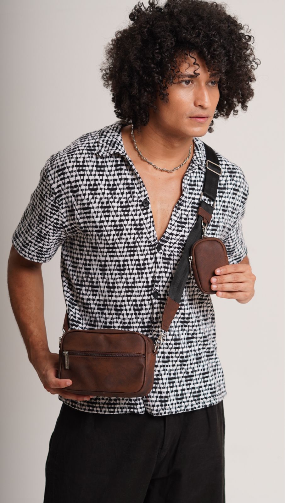 Square Bag Brown Texture Premium | BYMENDEZ