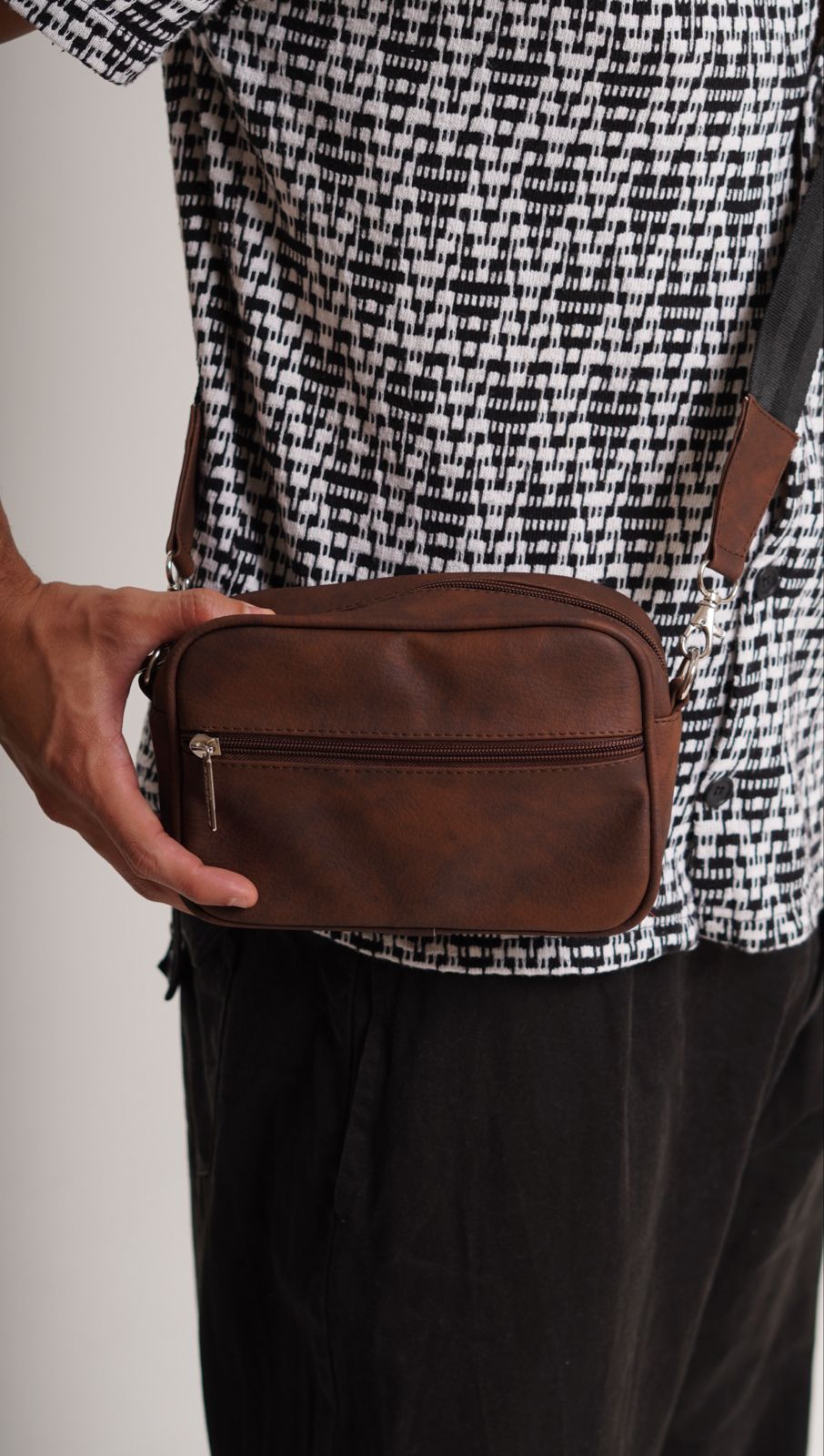Square Bag Brown Texture Premium | BYMENDEZ