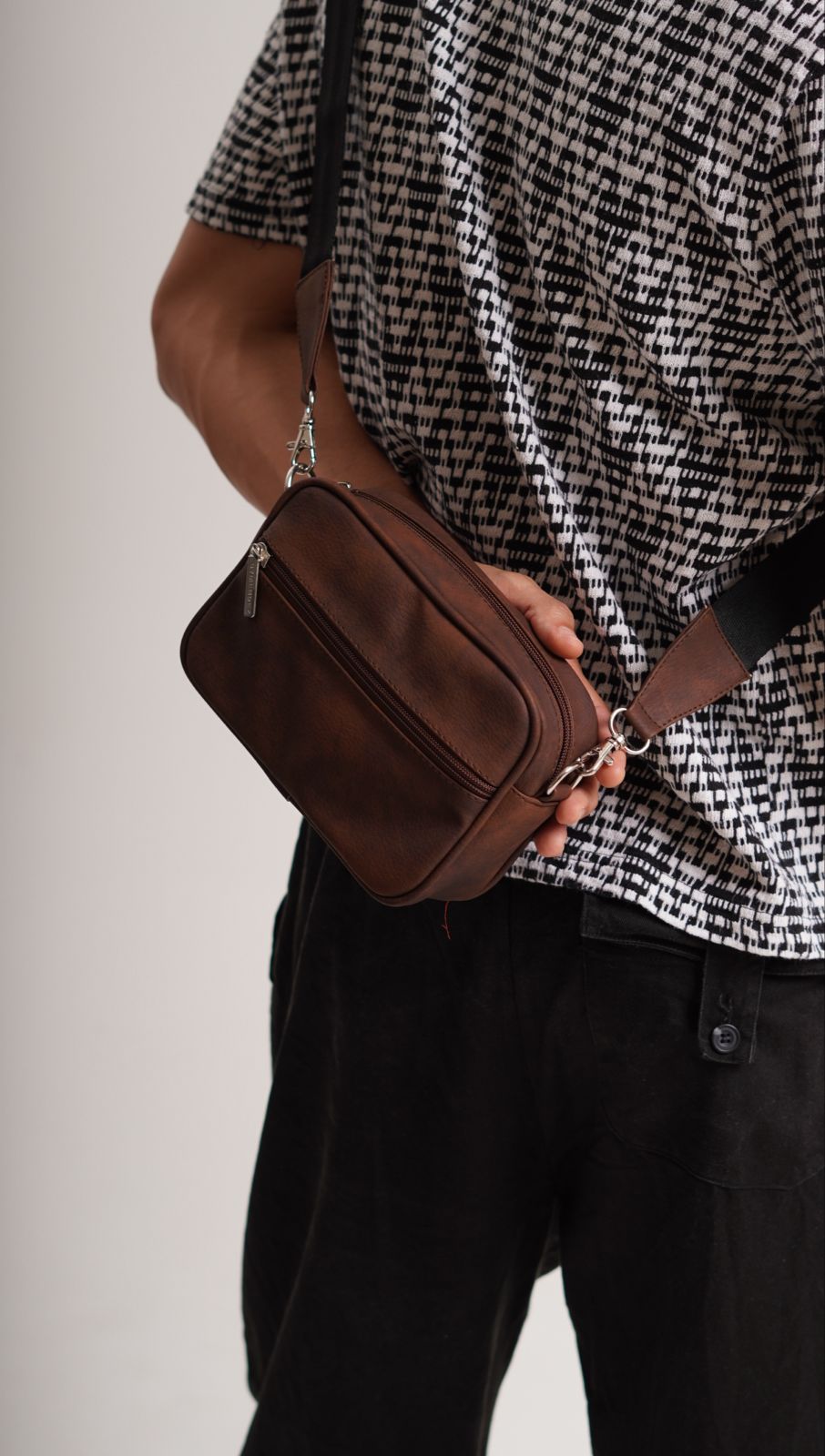 Square Bag Brown Texture Premium | BYMENDEZ