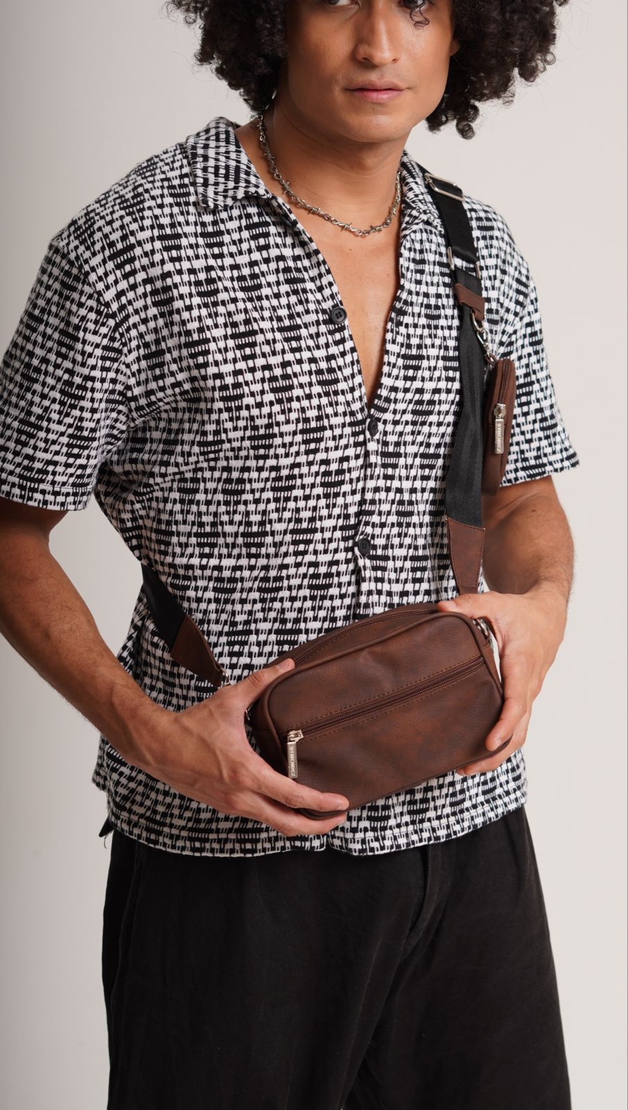 Square Bag Brown Texture Premium | BYMENDEZ
