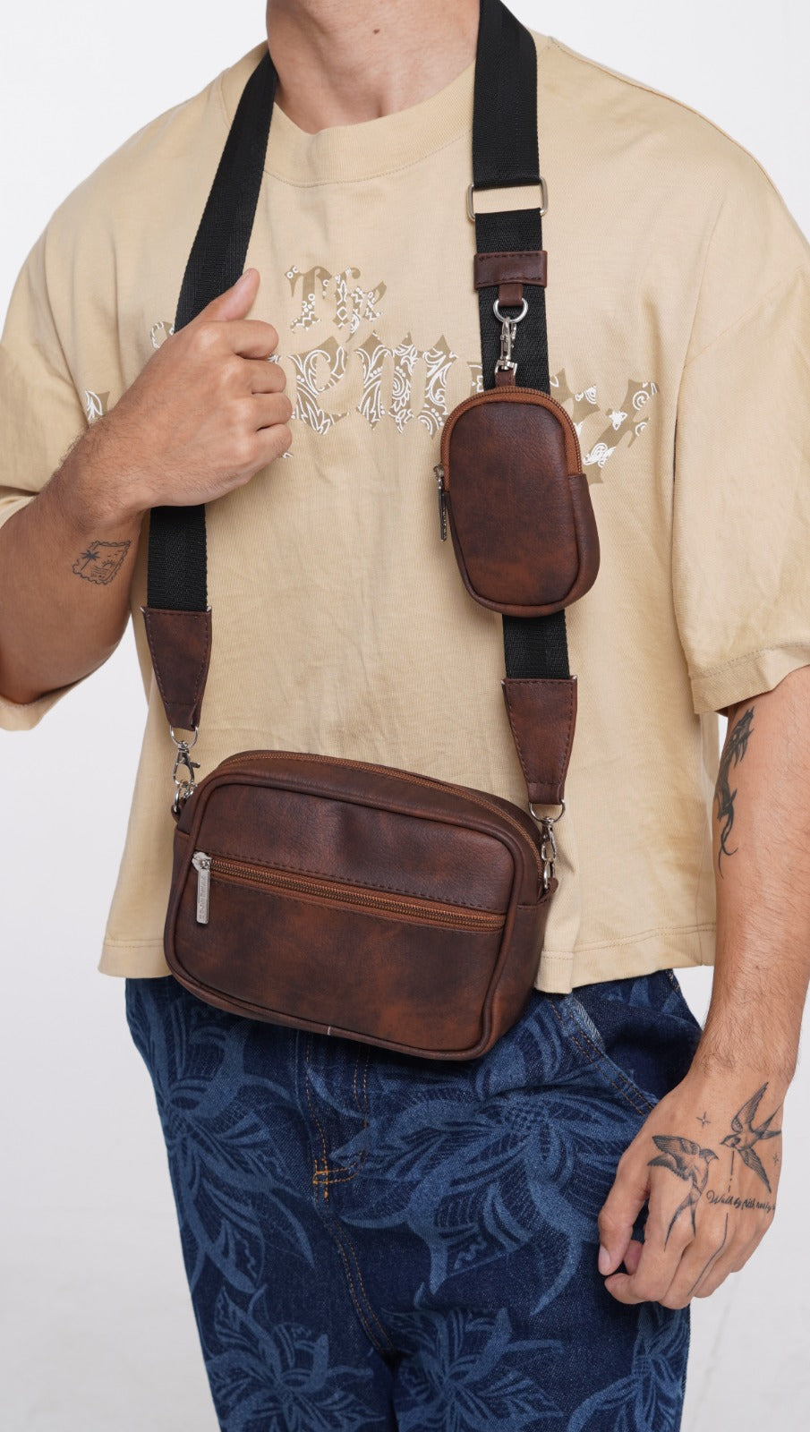 Square Bag Brown Texture Premium | BYMENDEZ