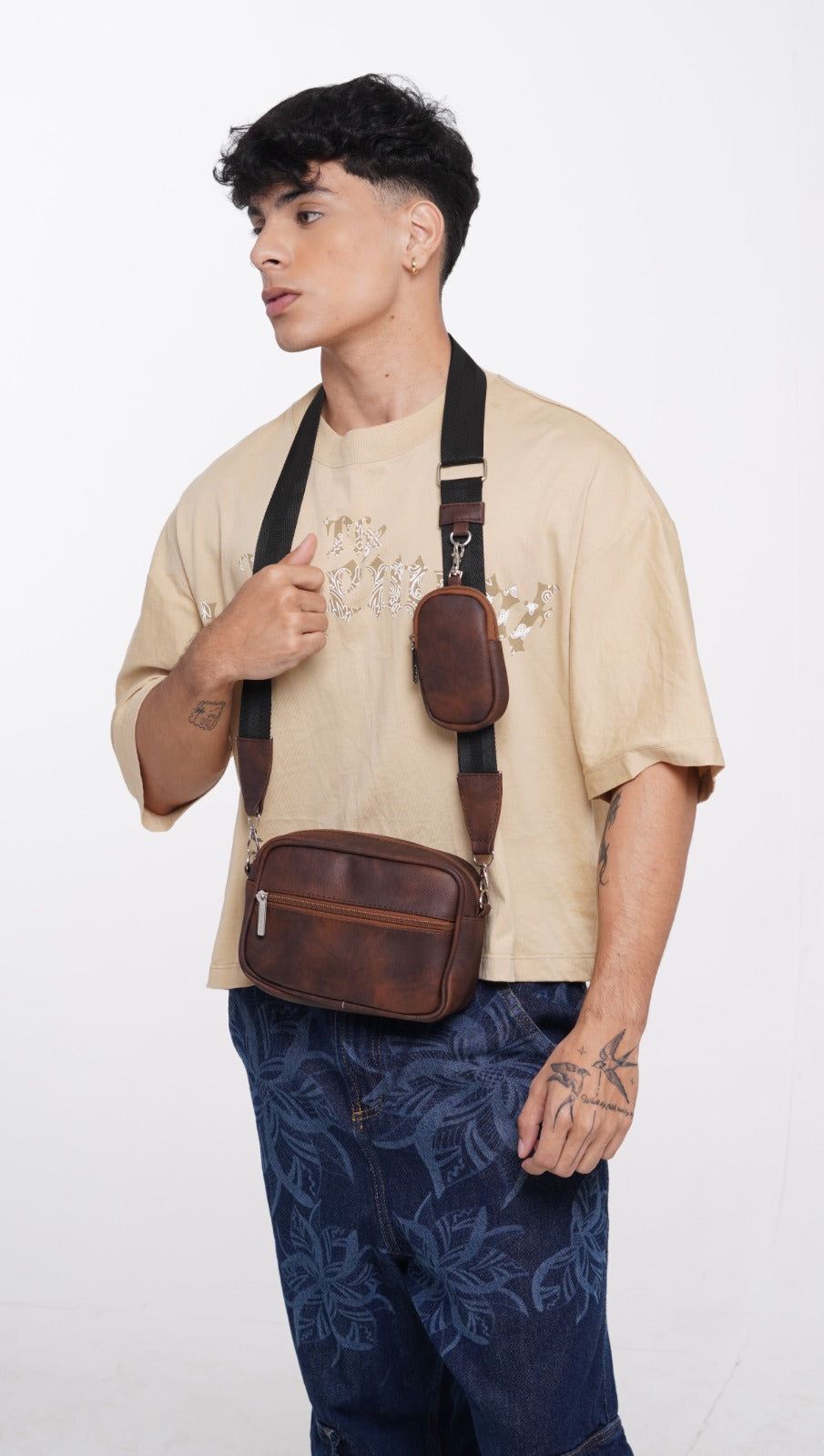 Square Bag Brown Texture Premium | BYMENDEZ