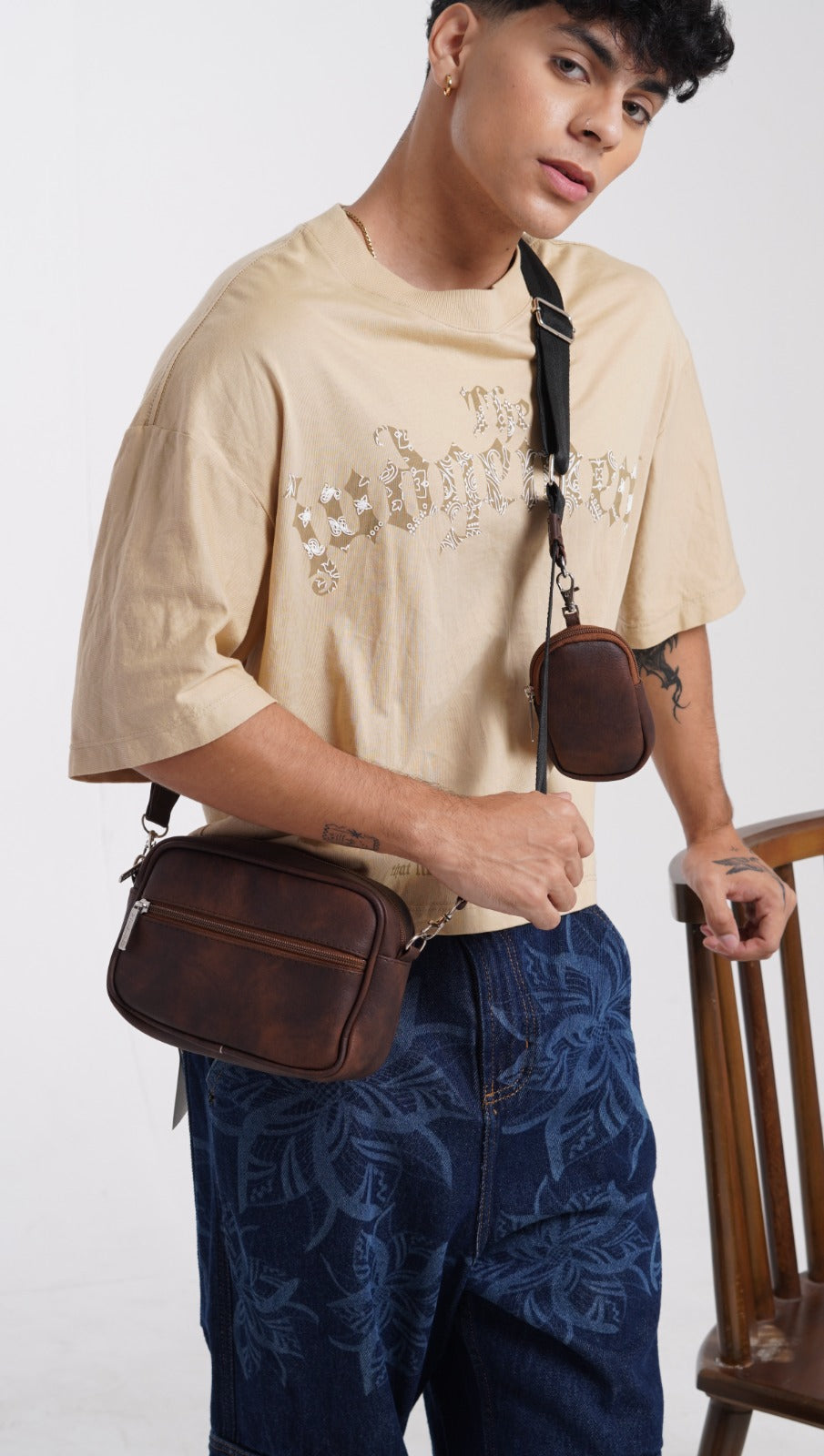 Square Bag Brown Texture Premium | BYMENDEZ
