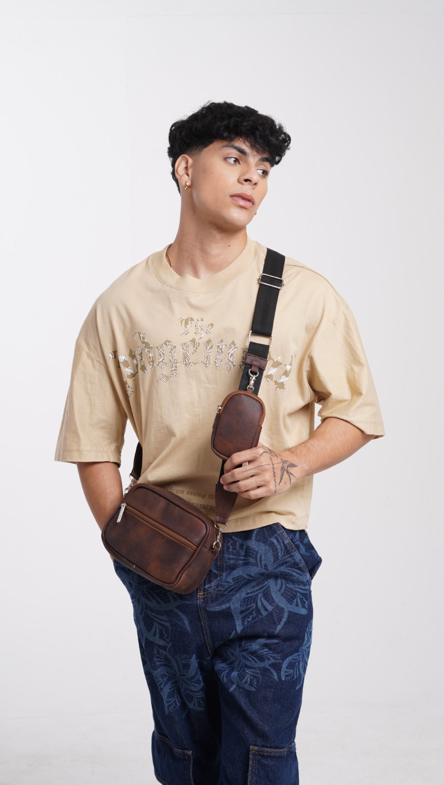 Square Bag Brown Texture Premium | BYMENDEZ