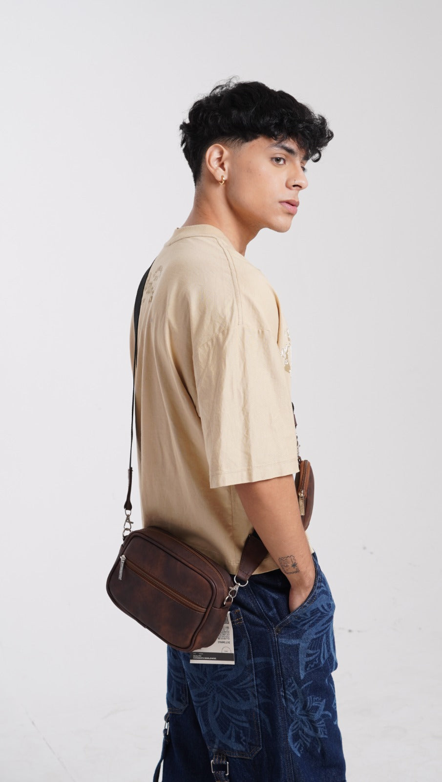 Square Bag Brown Texture Premium | BYMENDEZ