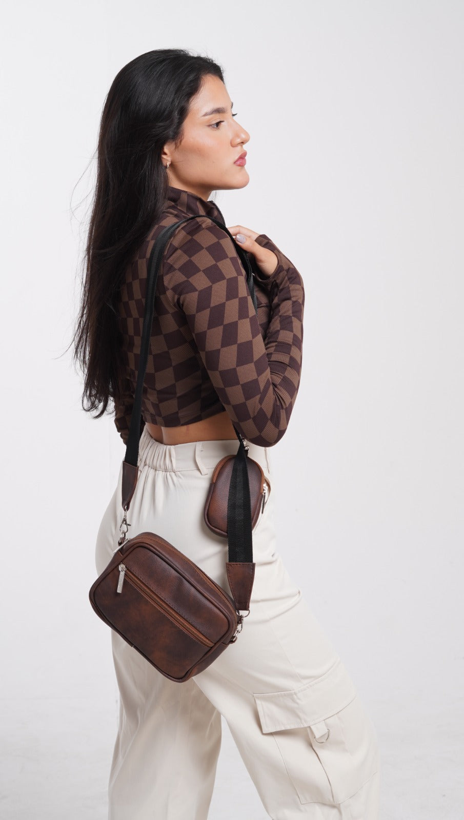 Square Bag Brown Texture Premium | BYMENDEZ