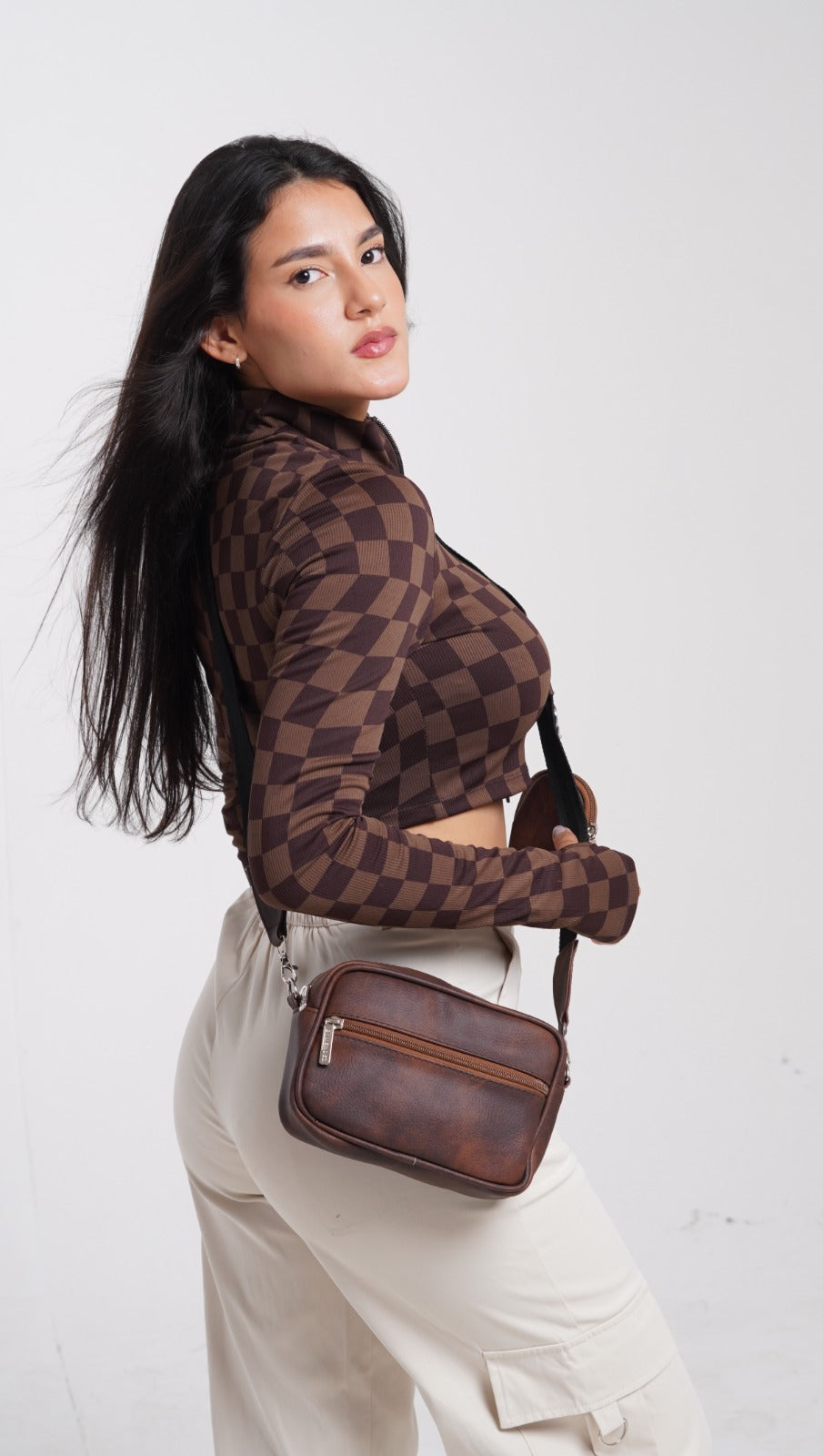 Square Bag Brown Texture Premium | BYMENDEZ