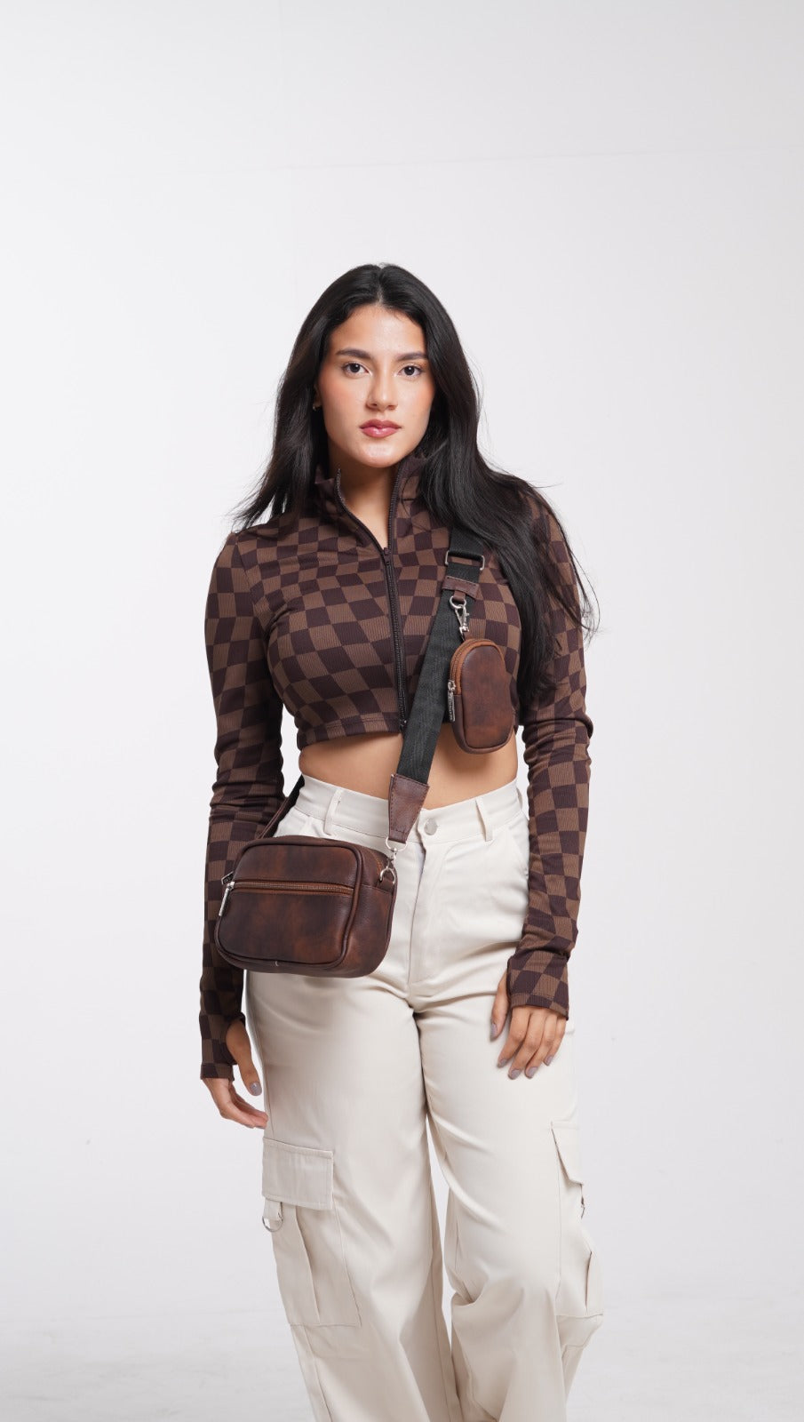 Square Bag Brown Texture Premium | BYMENDEZ