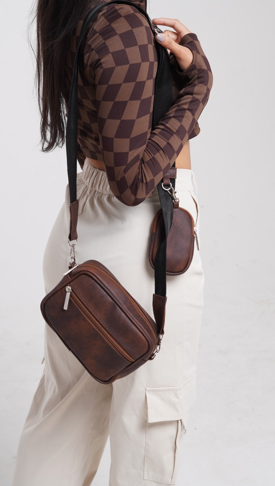 Square Bag Brown Texture Premium | BYMENDEZ