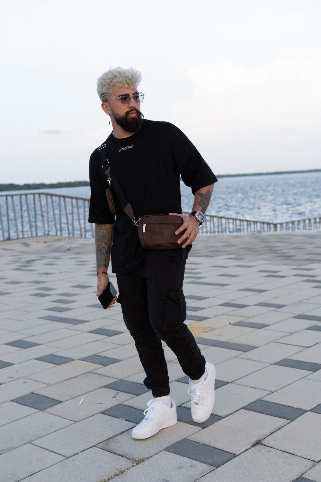 Square Bag Brown Texture Premium | BYMENDEZ