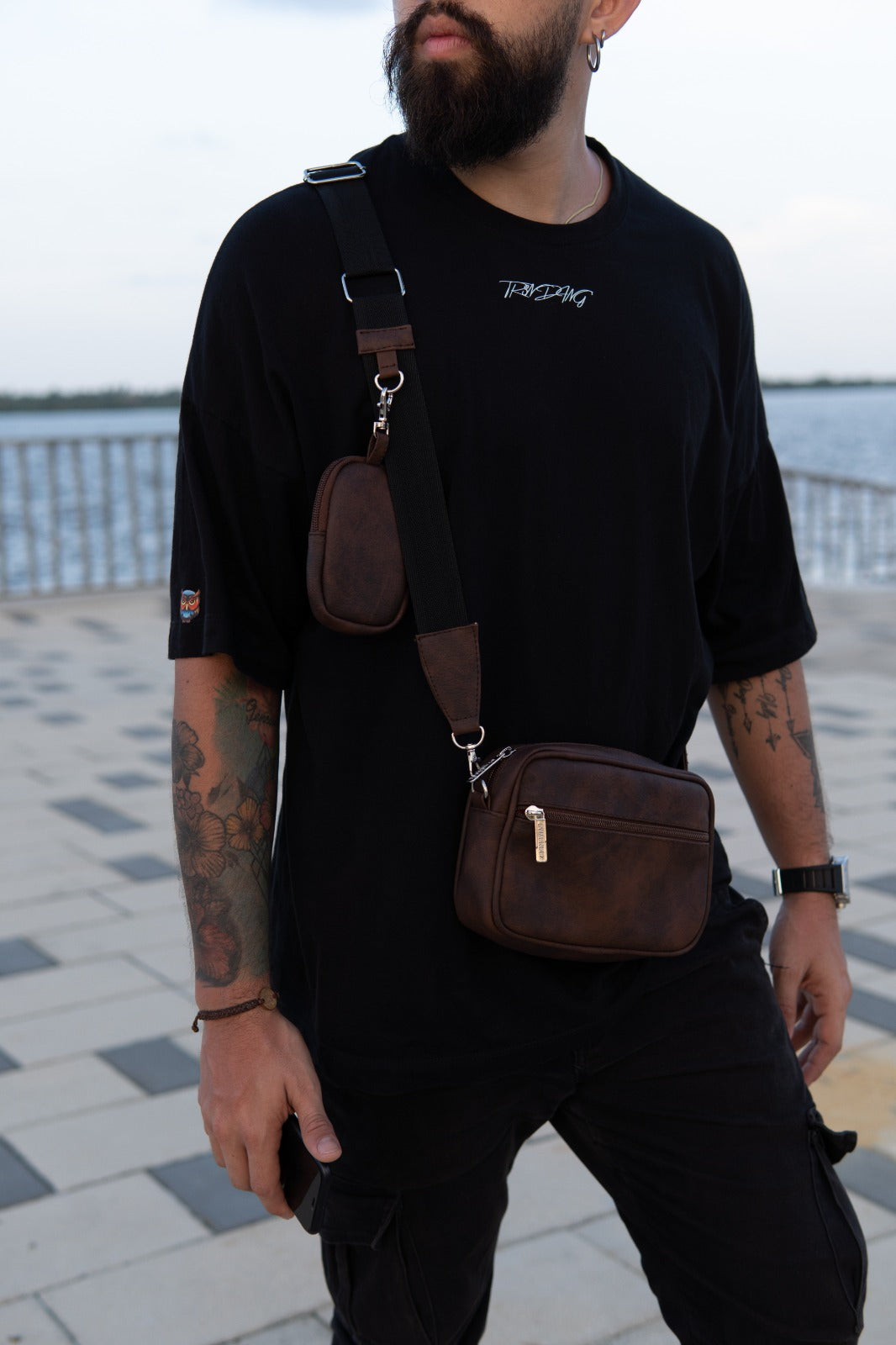 Square Bag Brown Texture Premium | BYMENDEZ