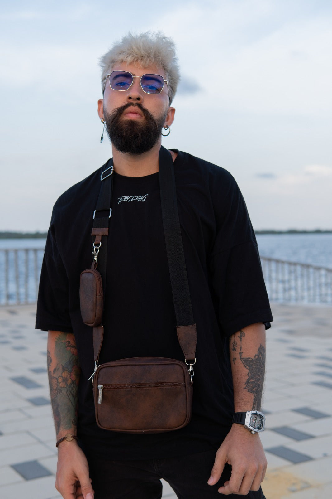 Square Bag Brown Texture Premium | BYMENDEZ