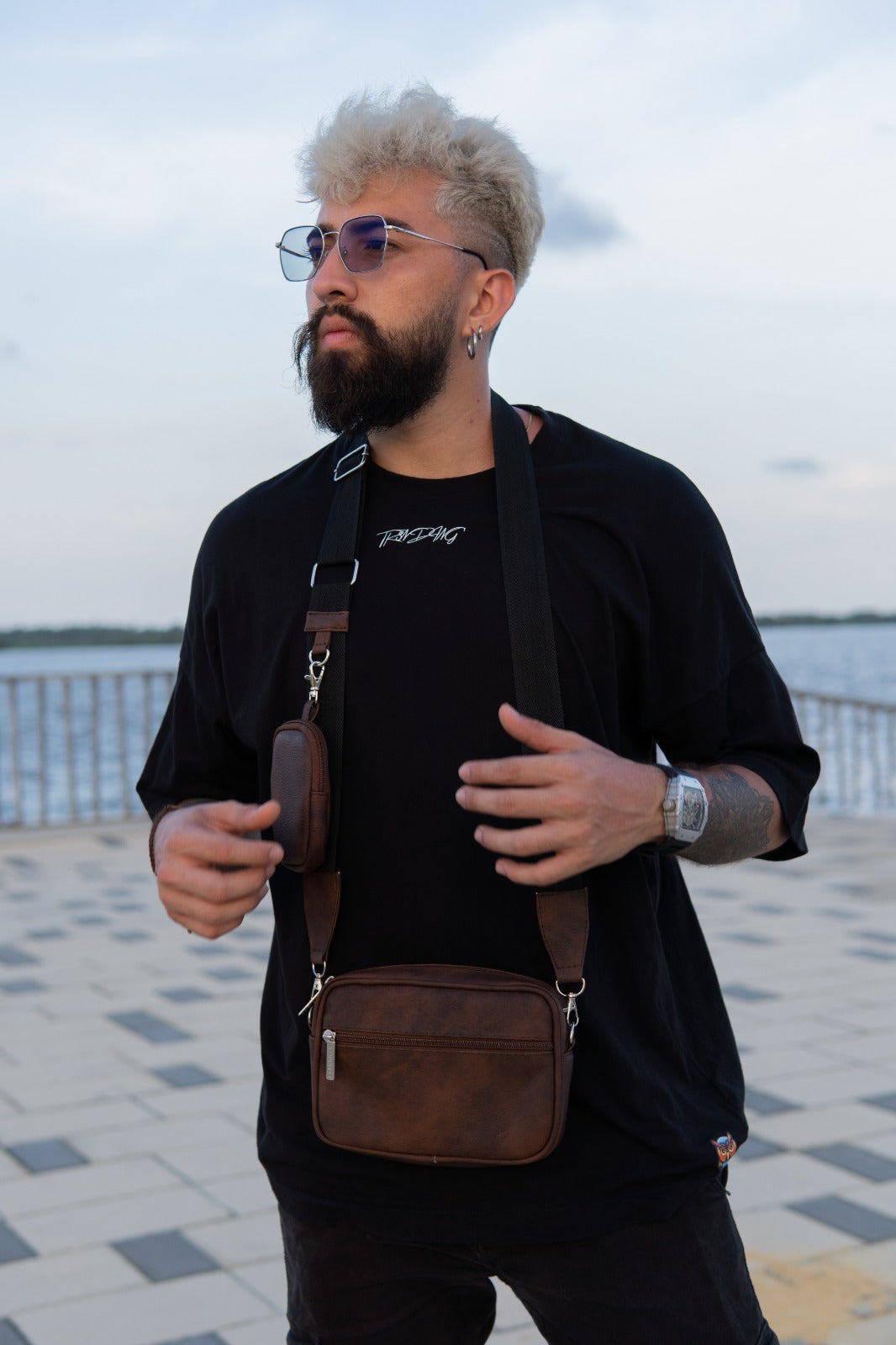 Square Bag Brown Texture Premium | BYMENDEZ