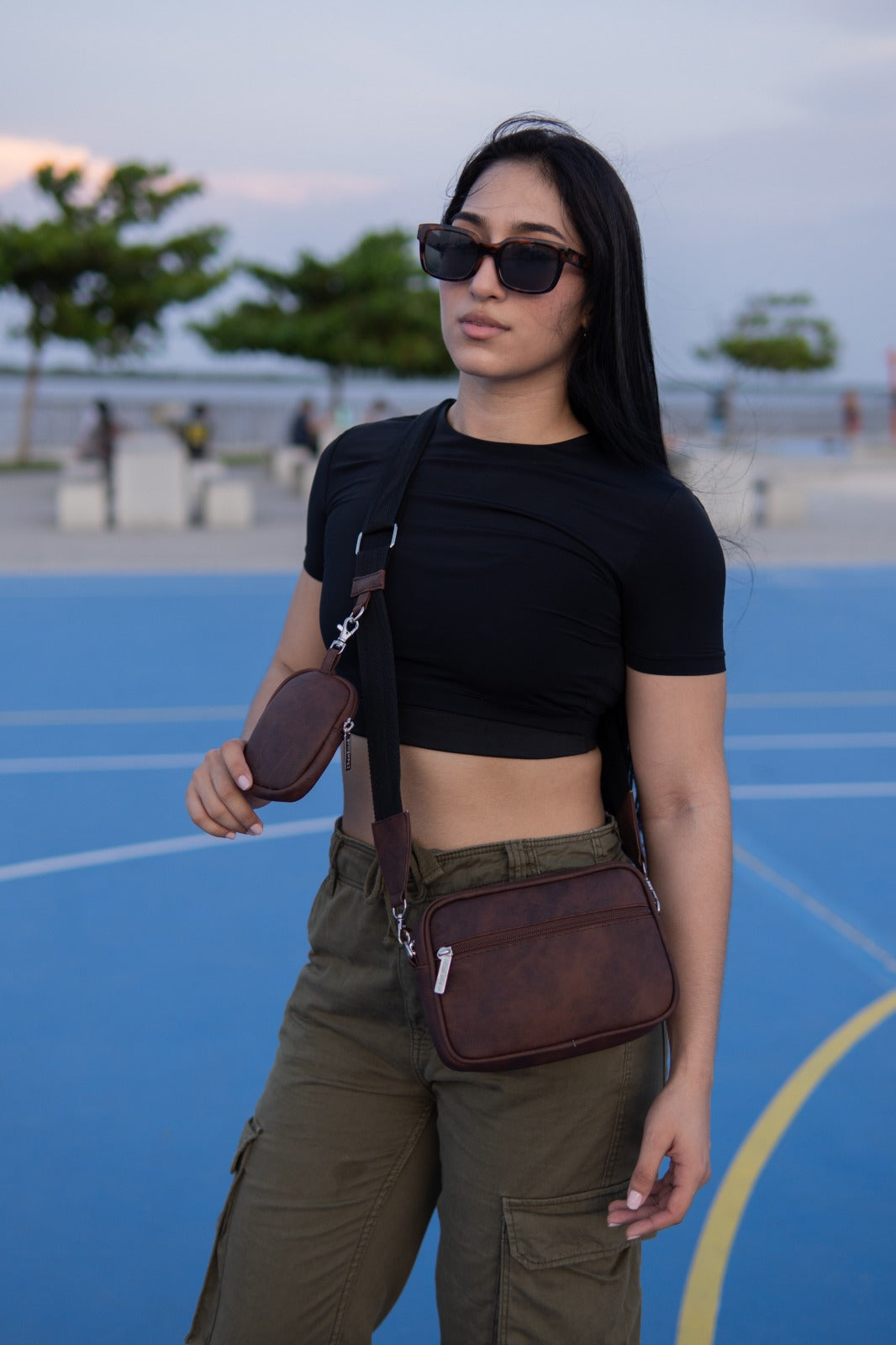 Square Bag Brown Texture Premium | BYMENDEZ