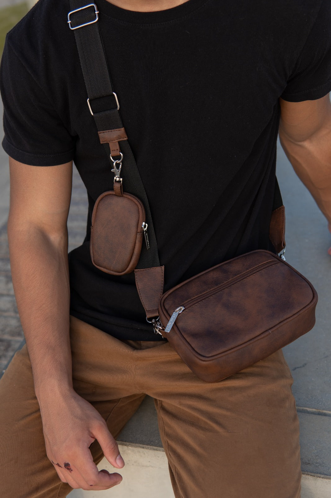 Square Bag Brown Texture Premium | BYMENDEZ