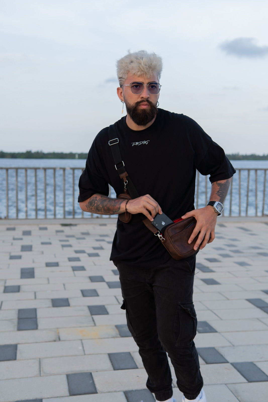 Square Bag Brown Texture Premium | BYMENDEZ