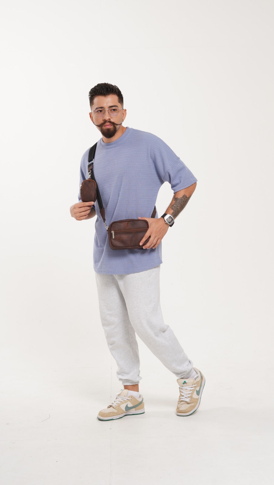 Square Bag Brown Texture Premium | BYMENDEZ
