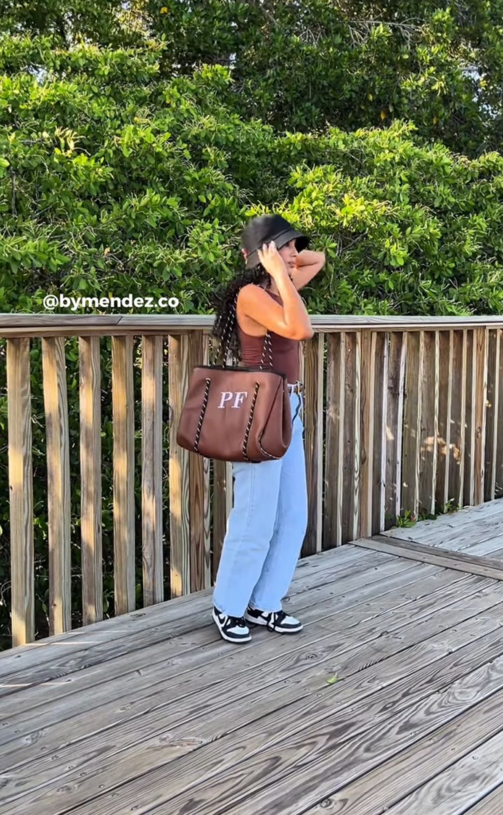 Bolso Tote Bag Brown | Personalizado con Iniciales