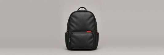 Morral Classic PRO Black de BYMENDEZ en cuero vegano, vista frontal