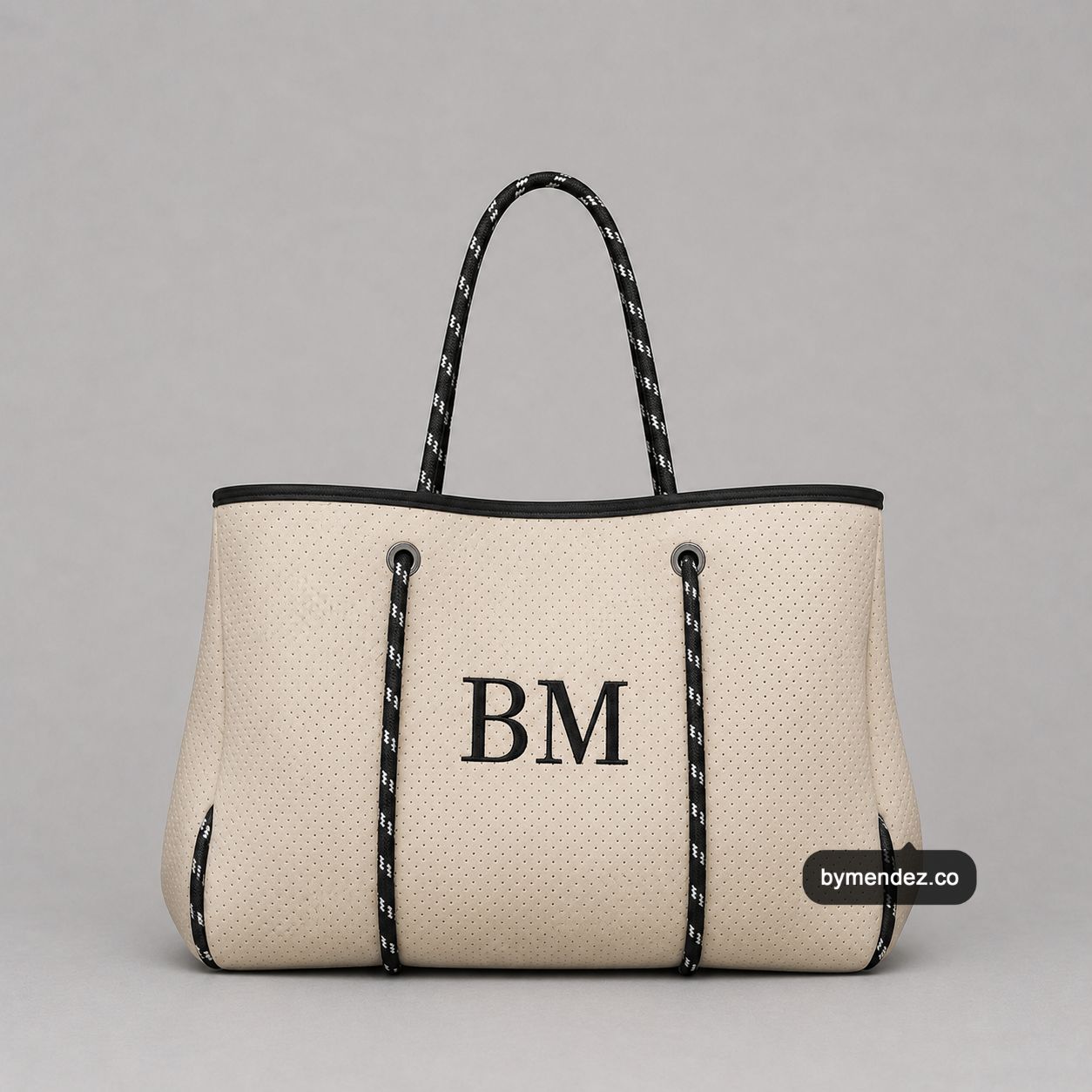Bolso Tote Bag Beige | Personalizado con Iniciales