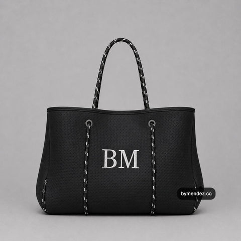 Bolso Tote Bag Black | Personalizado con Iniciales