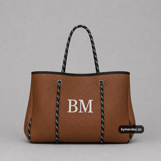 Bolso Tote Bag Brown | Personalizado con Iniciales