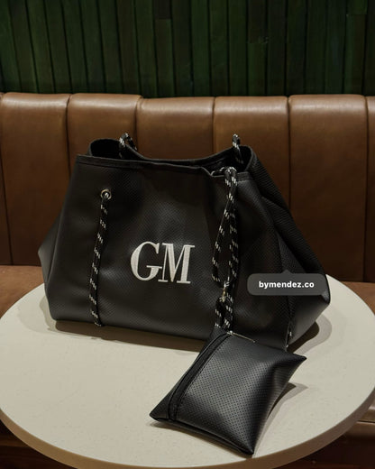 Combo bolsos Tote Bag Black | Personalizado con Iniciales