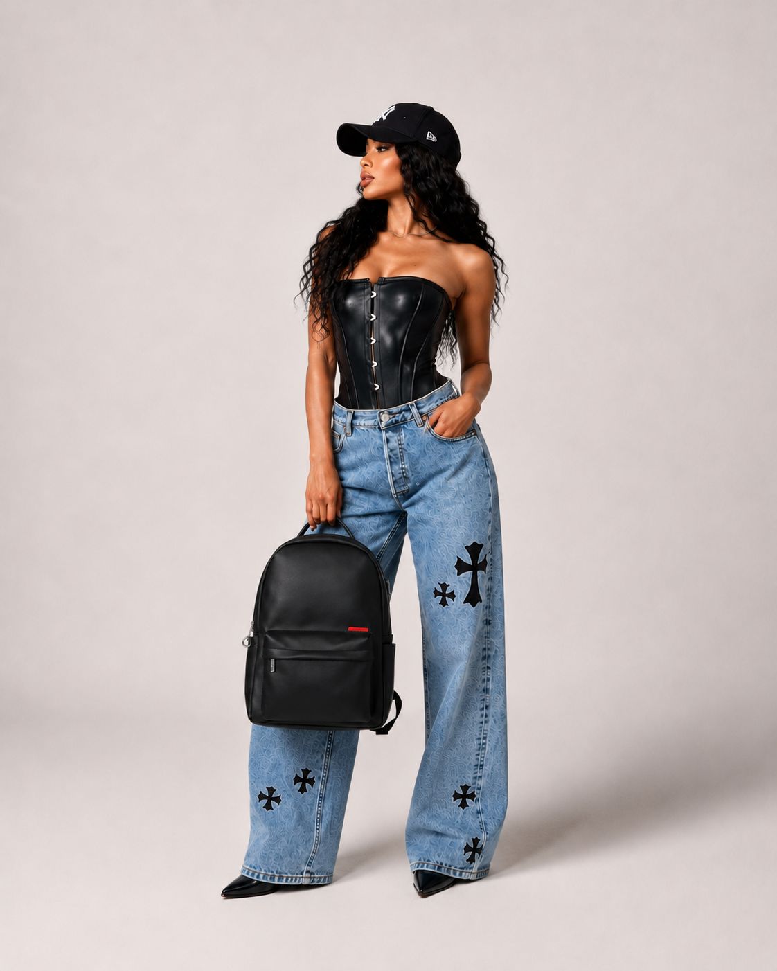 Morral Classic Black Premium, el más vendido de BYMENDEZ, en cuero vegano