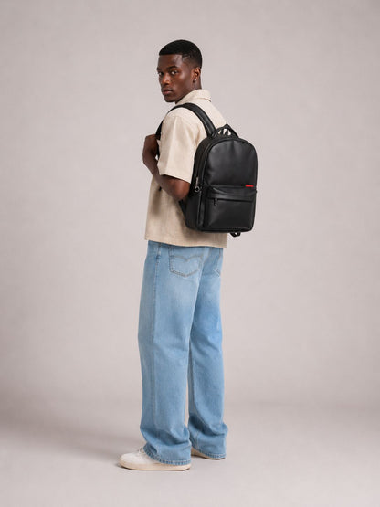 Morral Classic Black Premium, el más vendido de BYMENDEZ, en cuero vegano