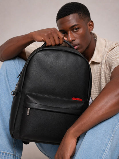 Morral Classic Black Premium, el más vendido de BYMENDEZ, en cuero vegano