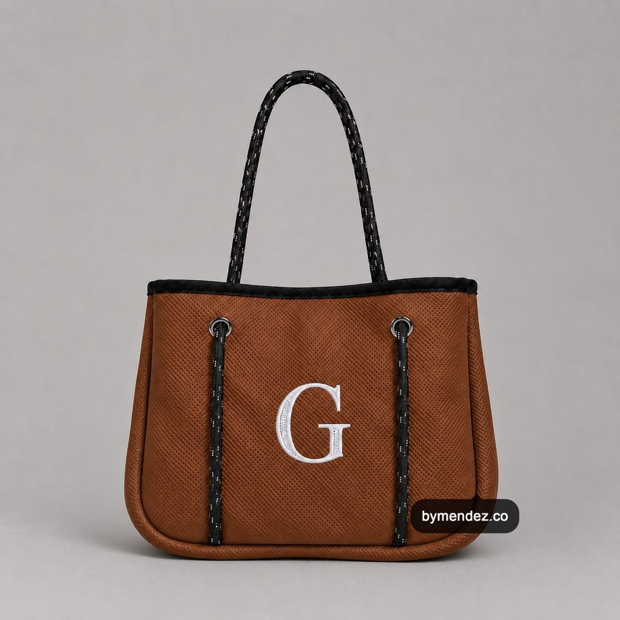 Bolso MINI Tote Bag Brown | Personalizado con tu Inicial