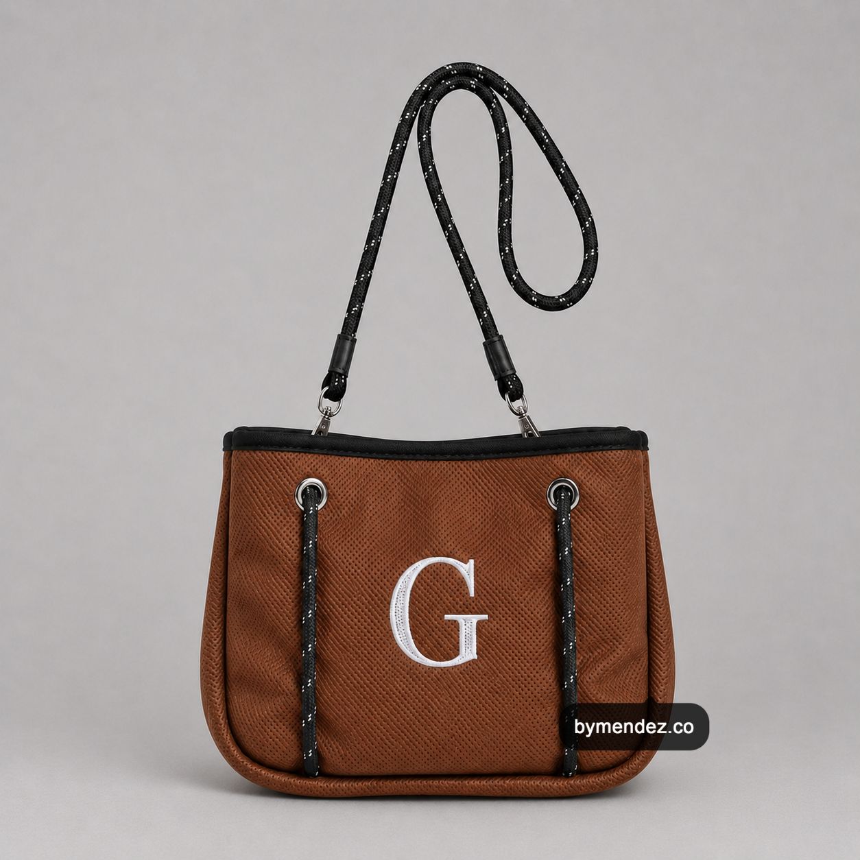 Bolso MINI Tote Bag Brown | Personalizado con tu Inicial