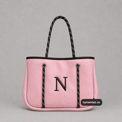 Bolso MINI Tote Bag Pink | Personalizado con tu Inicial
