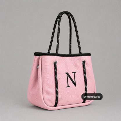 Bolso MINI Tote Bag Pink | Personalizado con tu Inicial