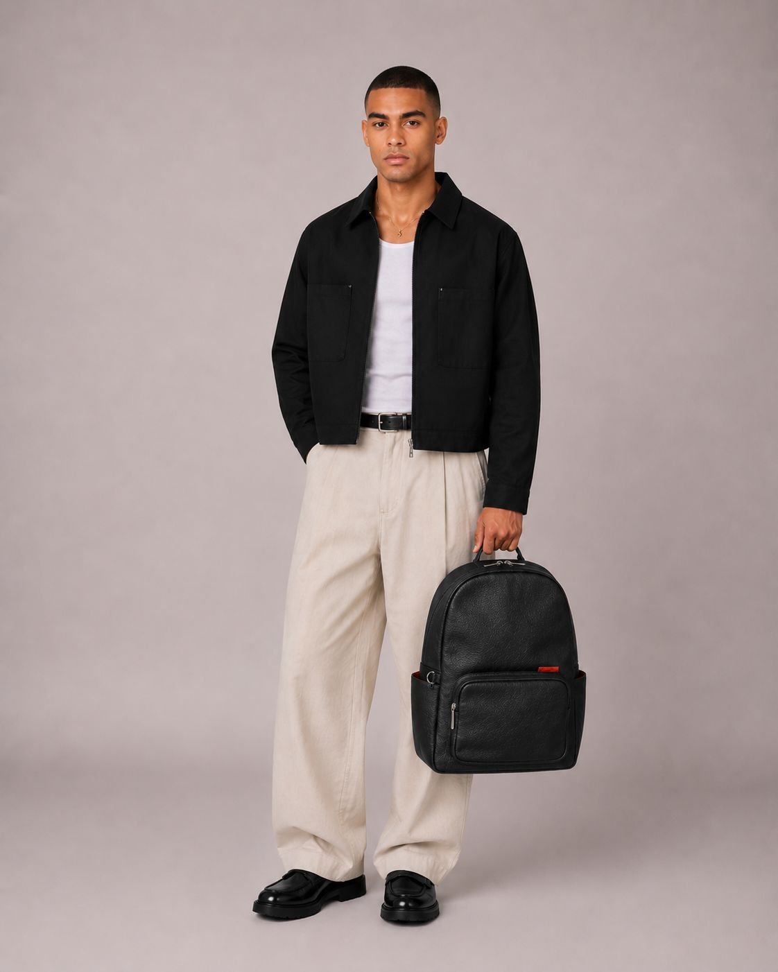 Morral Classic PRO Black Premium en cuero vegano BYMENDEZ