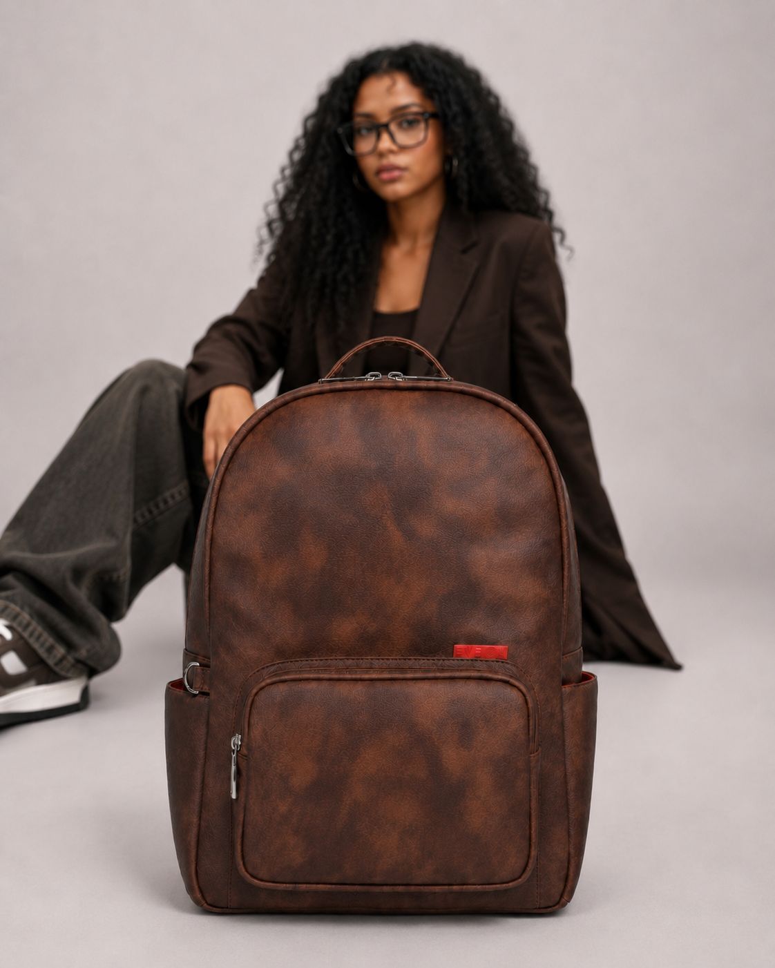 Morral Classic PRO Brown Premium en cuero vegano BYMENDEZ