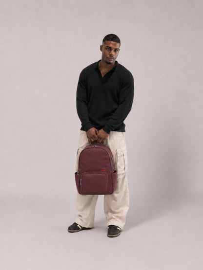 Morral Classic PRO Wine Premium en cuero vegano BYMENDEZ