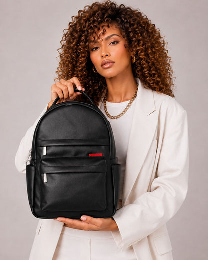 Bolso Niva Black Premium en cuero vegano BYMENDEZ