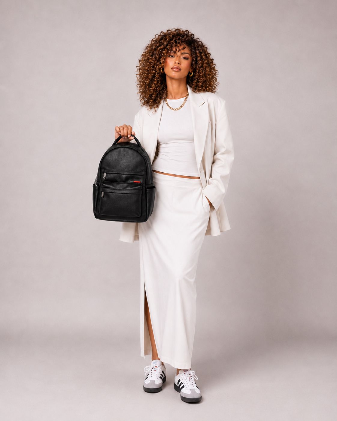 Bolso Niva Black Premium en cuero vegano BYMENDEZ