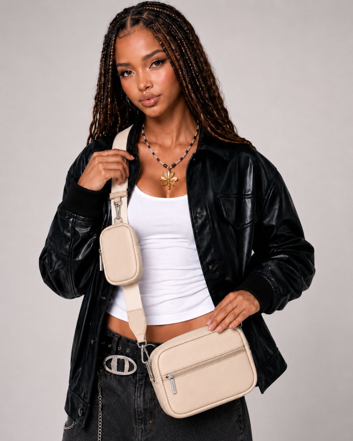 Square Bag Beige Premium | BYMENDEZ