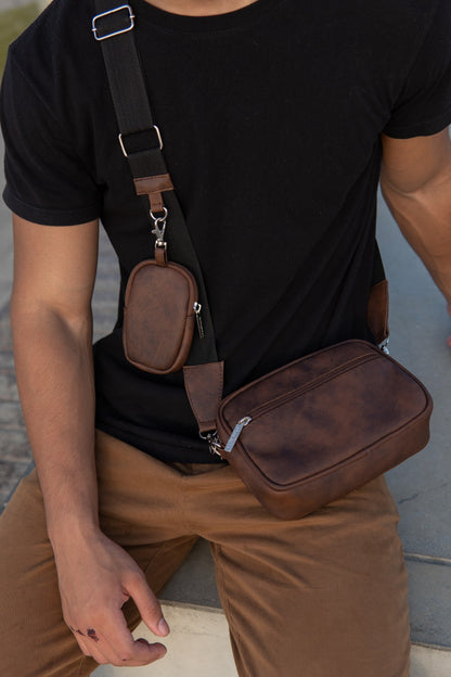 Square Bag Brown Texture Premium | BYMENDEZ