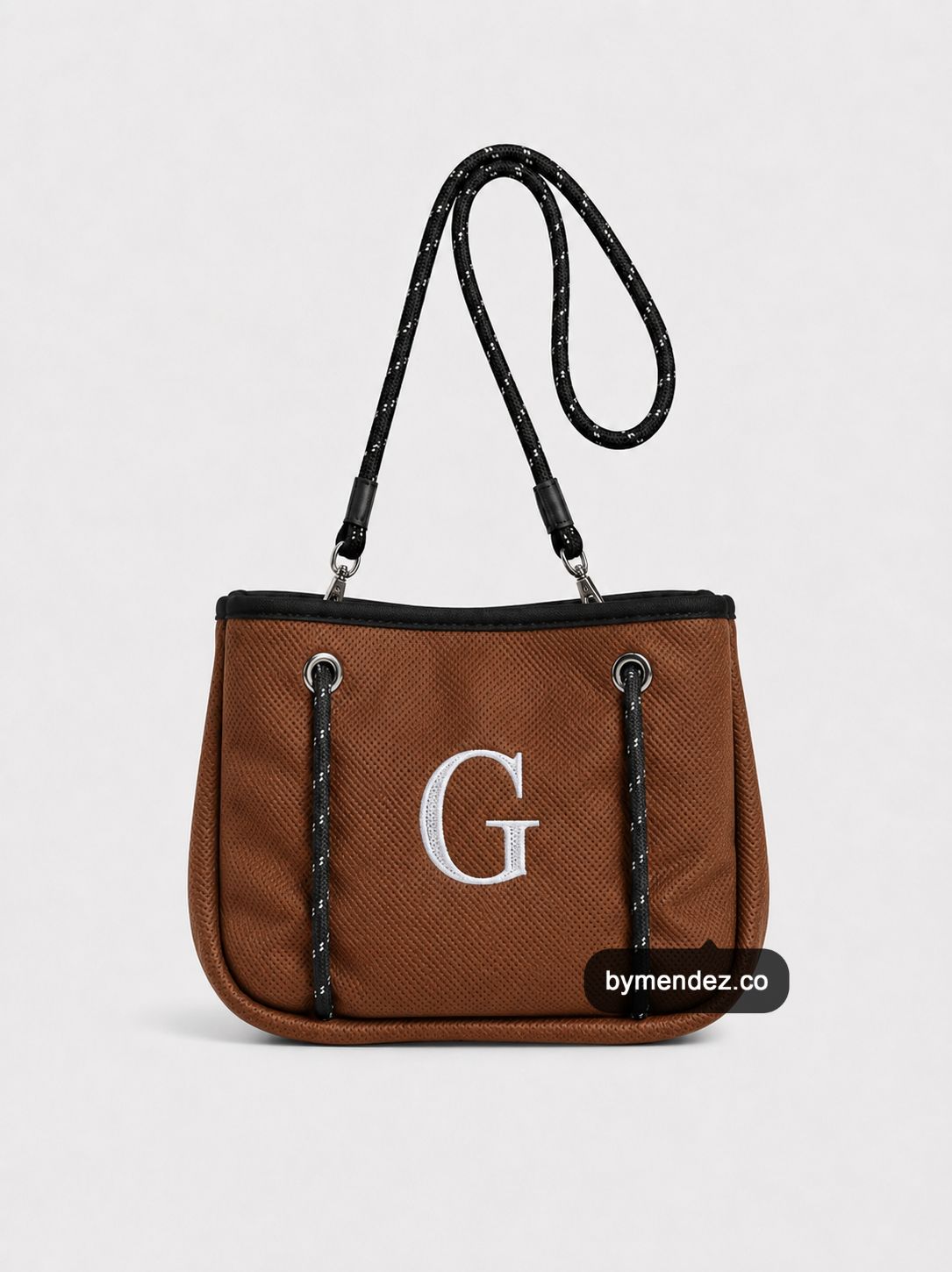 Bolso MINI Tote Bag Brown | Personalizado con tu Inicial